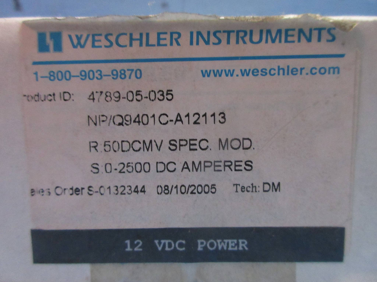 New Newport Q9401C-A12113 Quanta DCA Digital Panel Meter Weschler NIB (TK3430-1)