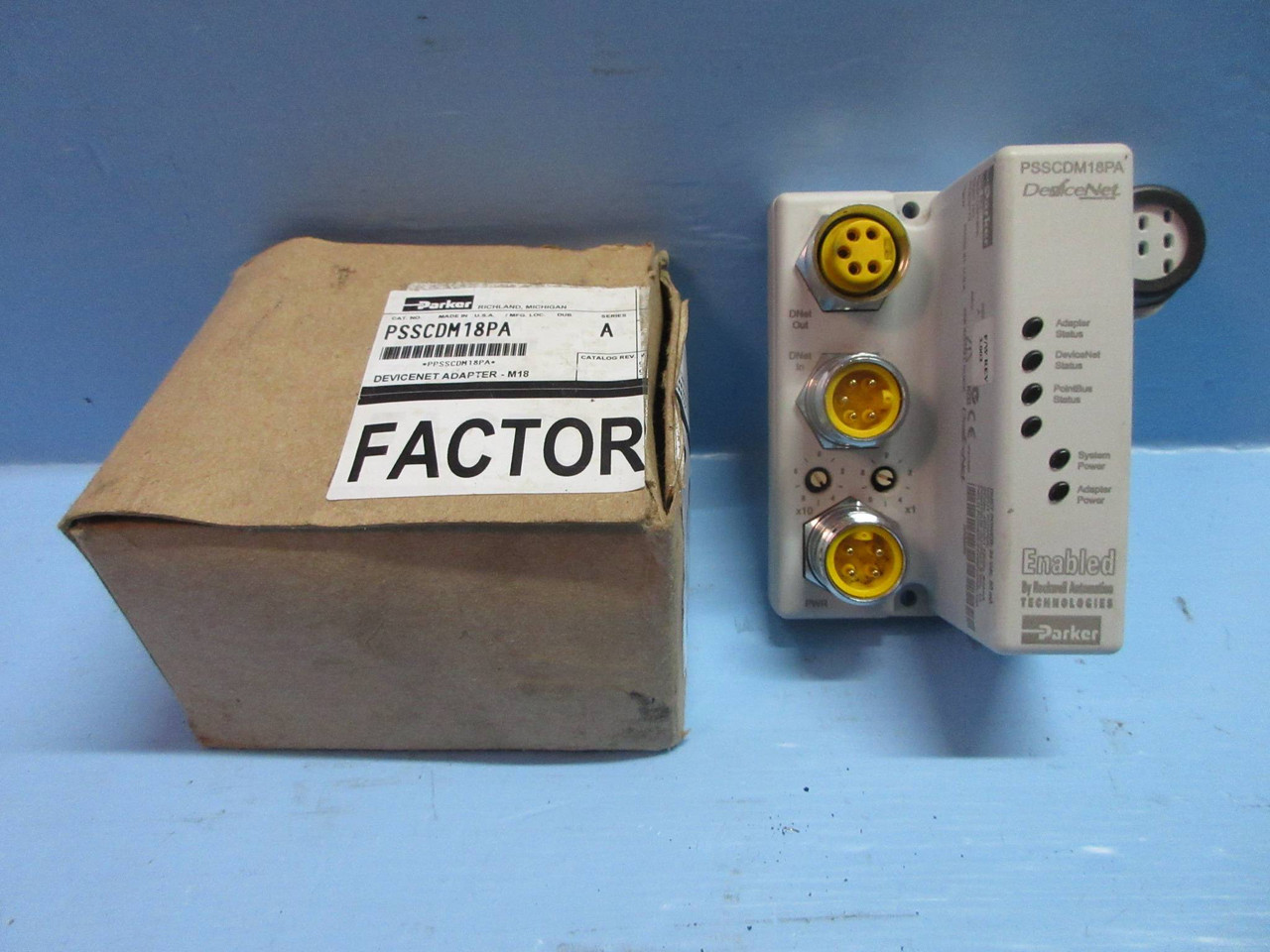 New Parker PSSCDM18PA Fieldbus Devicenet Adapter 97300772 NIB (TK3466-1)