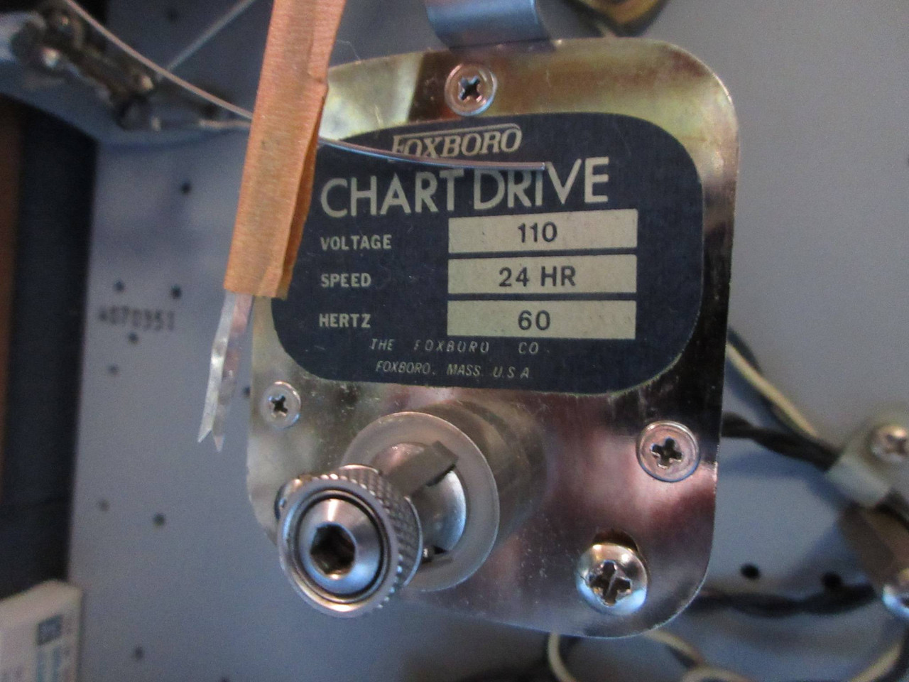 Foxboro Chart Drive Pneumatic Circular Recorder & Type 37 Diaphragm Meter (TK3467-1)