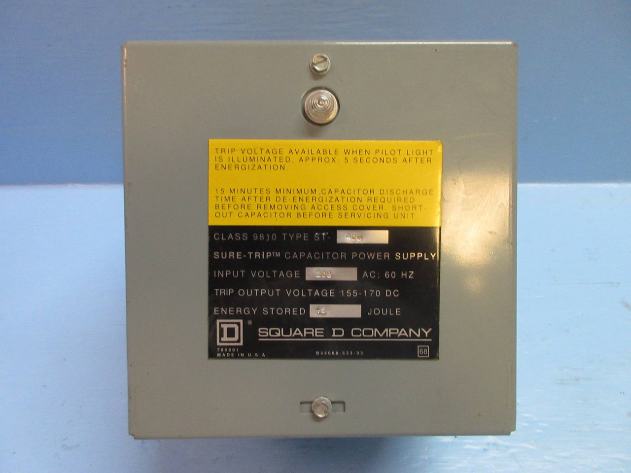 Square D Class 9810 Type ST-480 Sure-Trip Capacitor Power Supply 9810-ST-480 (TK3491-1)