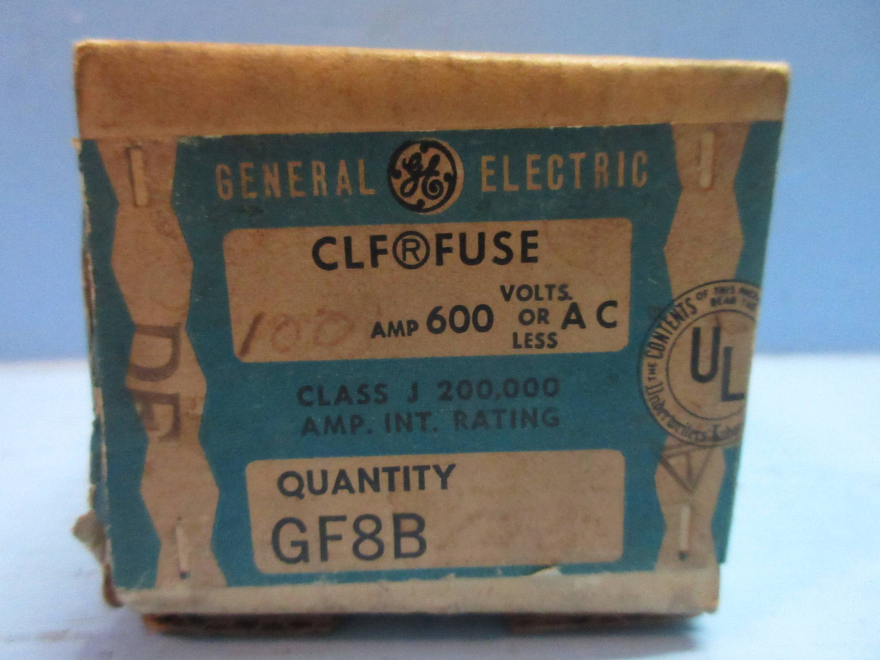 NEW Box of 4 General Electric GF8B-100 CLF Fuses 100 Amp 600V GE GE8B 100A Fuse (TK3553-3)