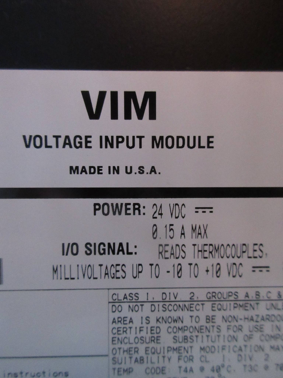 Siemens 39VIMCCN 16171-126/5 APACS+ VIM Voltage Input Module PLC Moore ROM 3.02 (TK3587-1)
