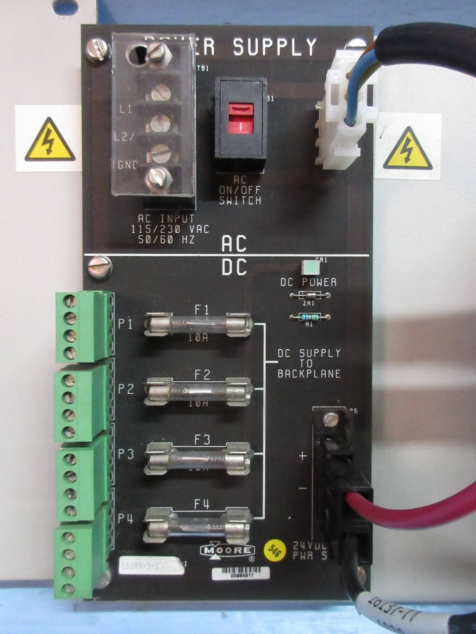 Moore 39PSR4ANBN Powerac APACS Power Supply Rack 16114-155/1 24-VDC 16199-1-1 (TK3598-2)