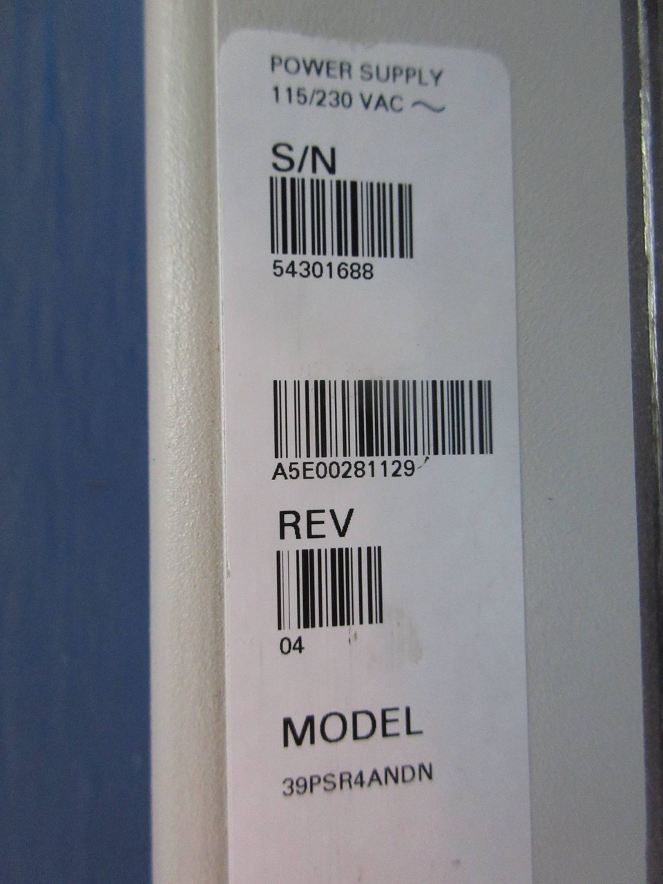 Moore 39PSR4ANBN Powerac APACS Power Supply Rack 16114-155/1 24-VDC 16199-1-1 (TK3598-2)