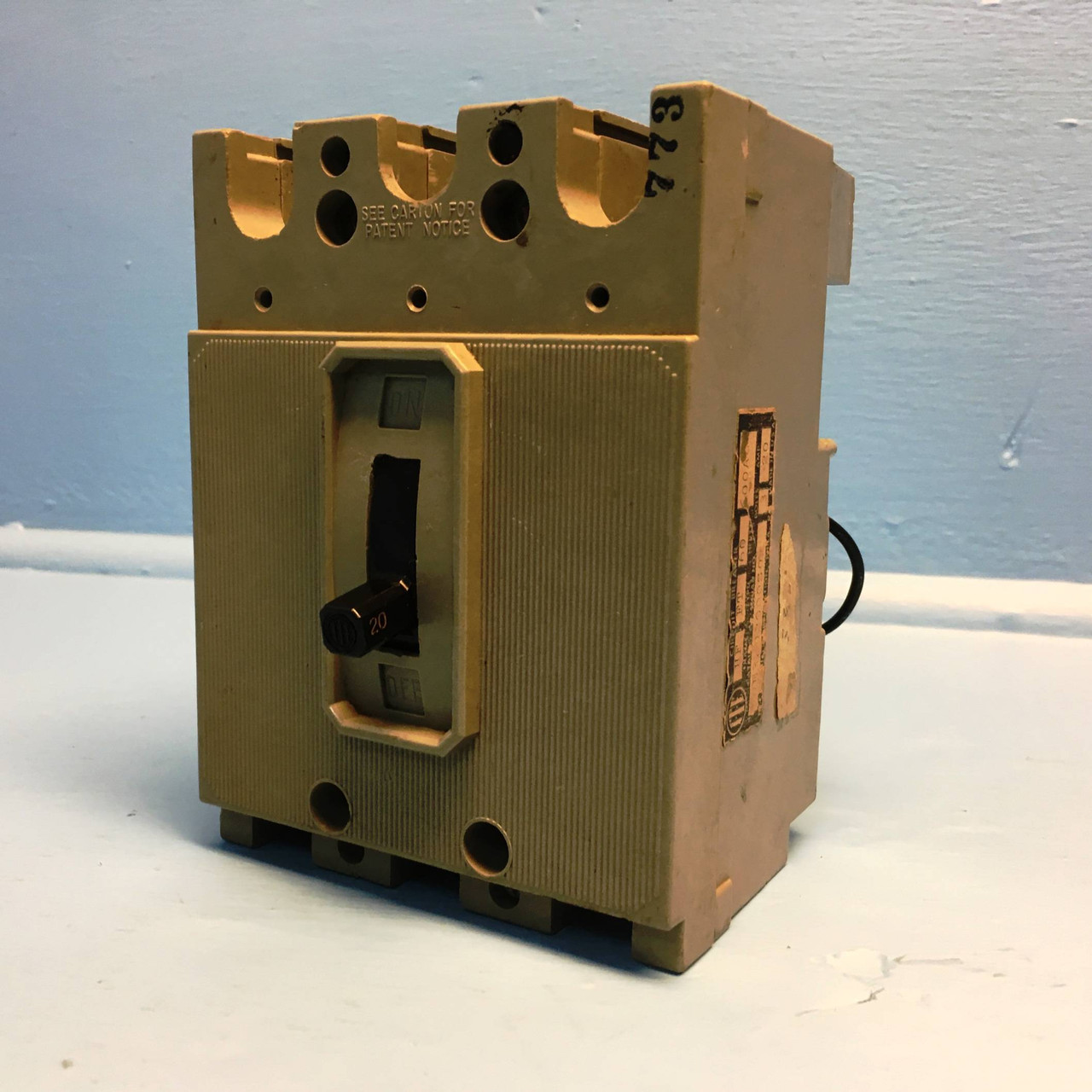 I-T-E HE3B02000S01 20A Circuit Breaker w/ Shunt 3P HF Type ET ITE Siemens 20 Amp (EM2738-1)