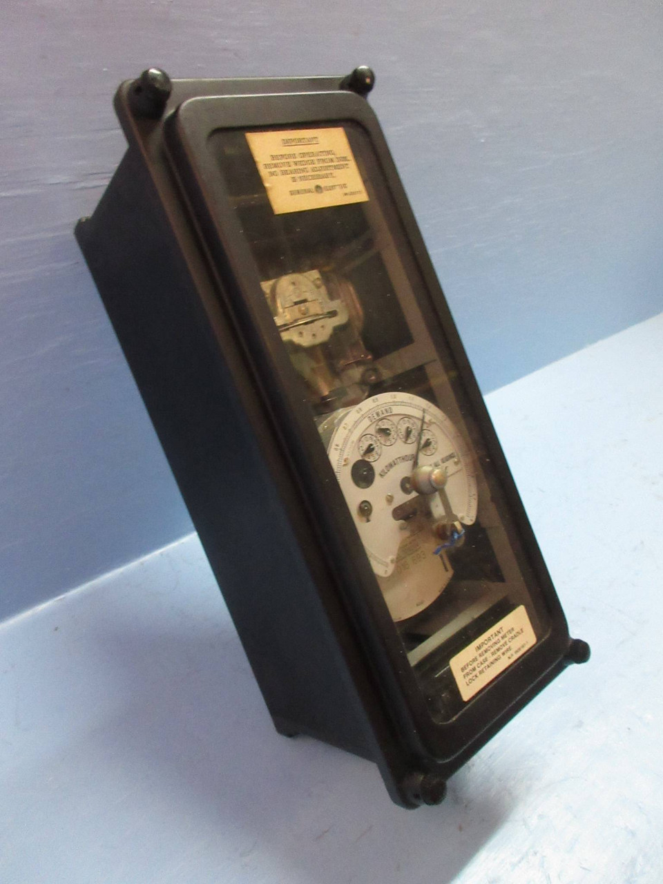 General Electric 701X2G4 3 Stator Watthour Meter Type DSM-64/1 3-PH GE (TK3700-1)