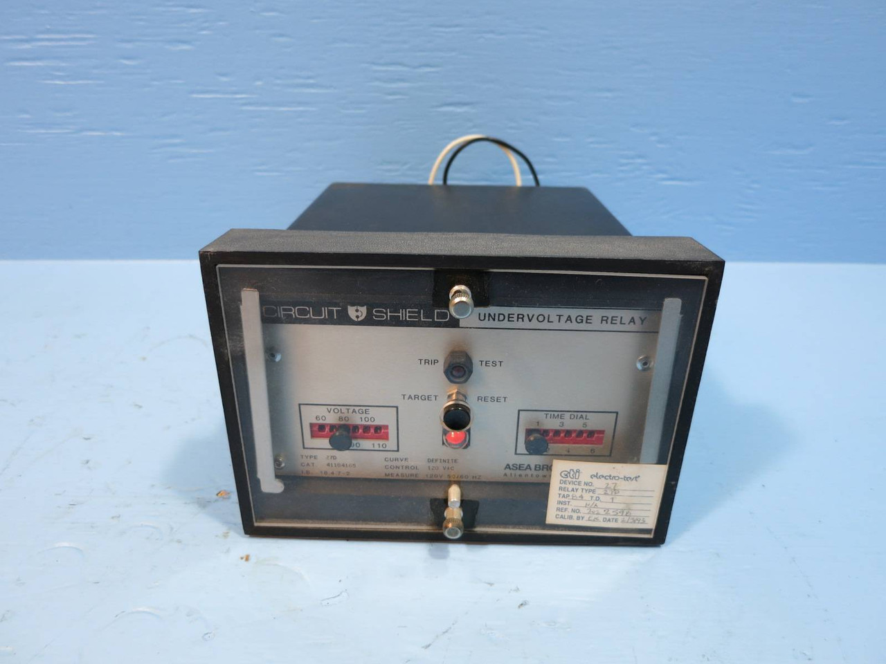 ABB 411B4165 Circuit Shield Undervoltage Relay Type 27D Asea Brown Boveri (DW0665-4)