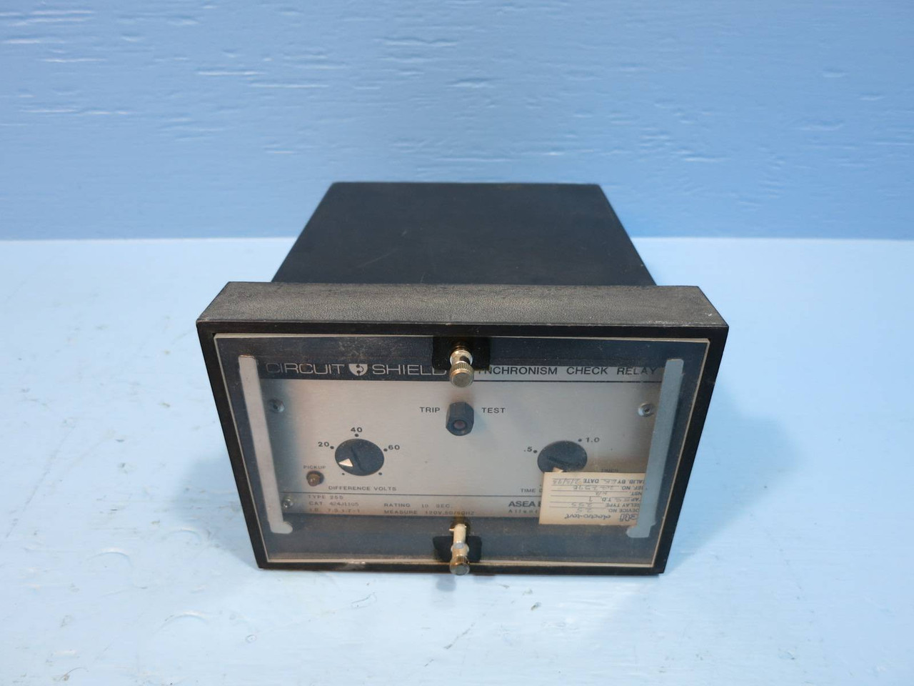 ABB 424J1105 Circuit Shield Synchronism Check Relay Type 25S Asea Brown Boveri (DW0666-2)