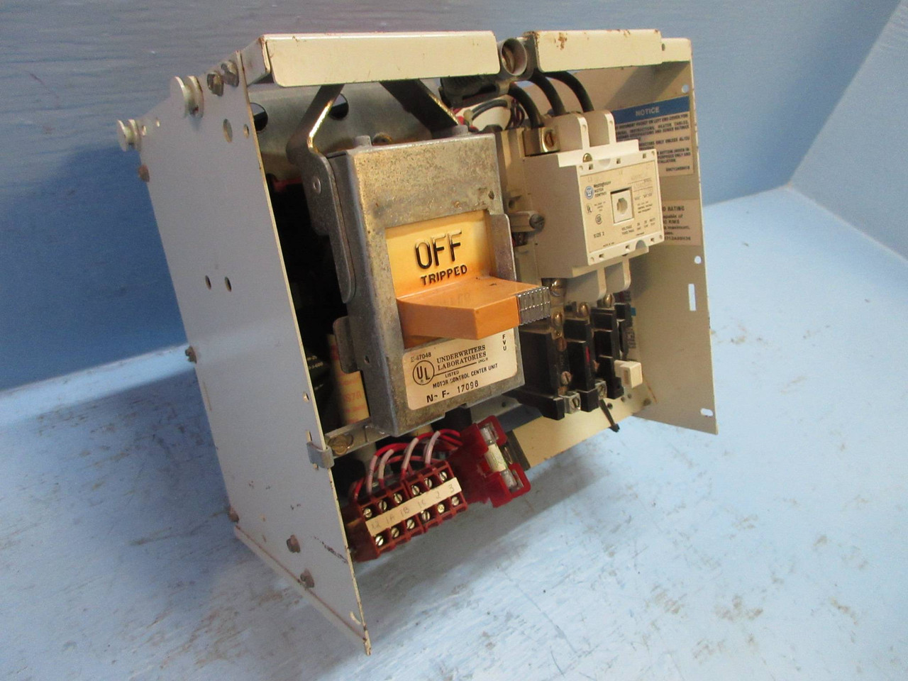 Westinghouse Type W 600V Size 2 60A 12" Fused Motor Control Center Bucket (TK3757-2)