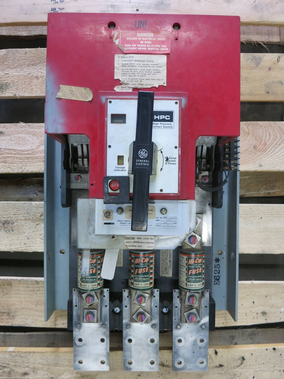 GE THPC3412ET1 1200A 480V High Pressure Contact Switch HPC THPC 3412ET1 3412 (PM2842-2)