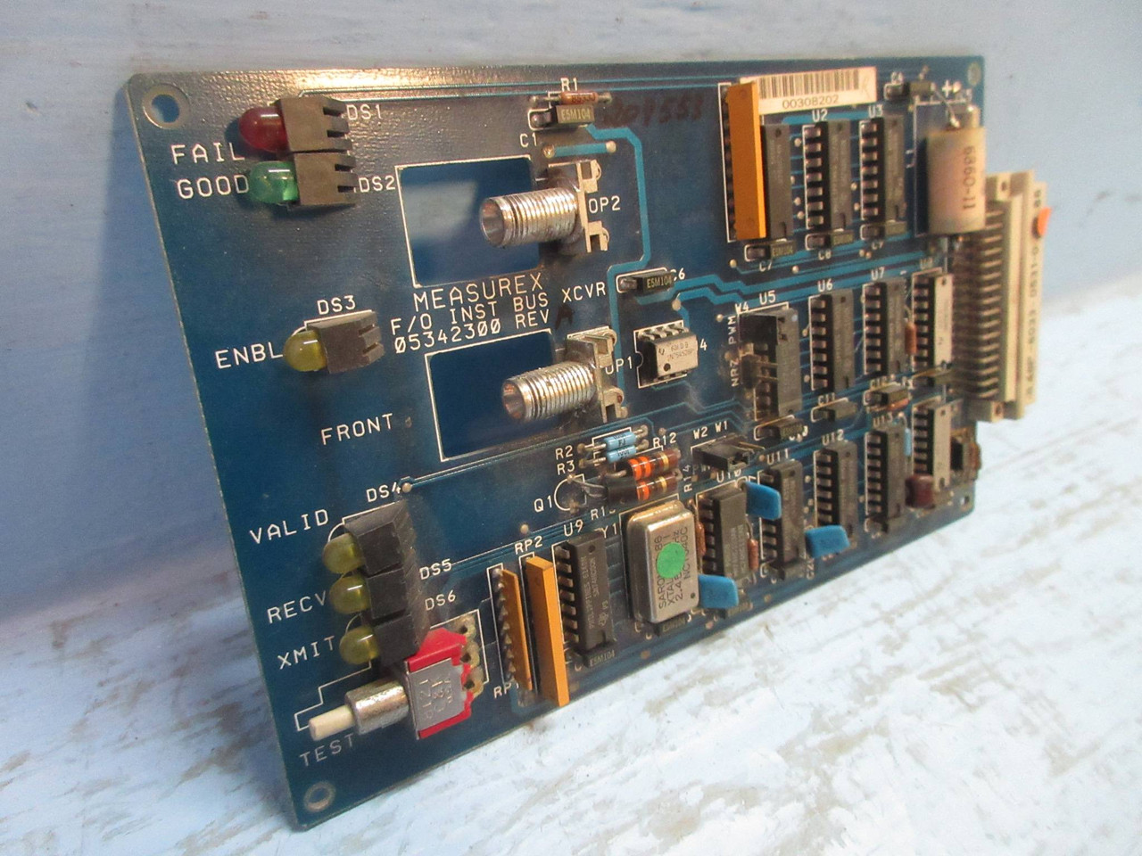 Measurex 053423-00 Rev A F/O Inst Bus XCVR Module PLC 05342300 Revision A (TK3826-2)
