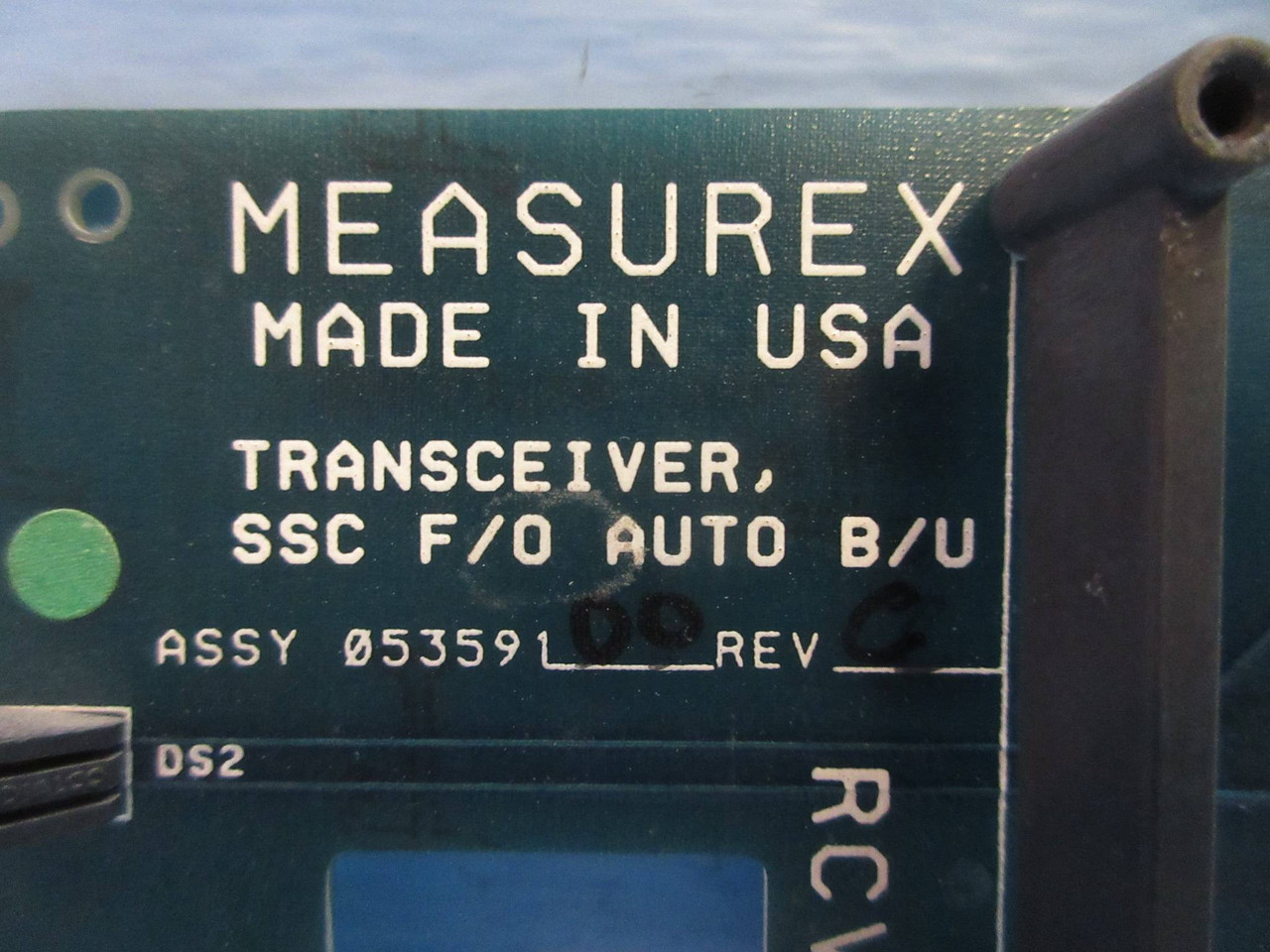 Measurex 053591-00 Rev C Transceiver SSC F/O Auto B/U Module PLC Revision C (TK3820-1)