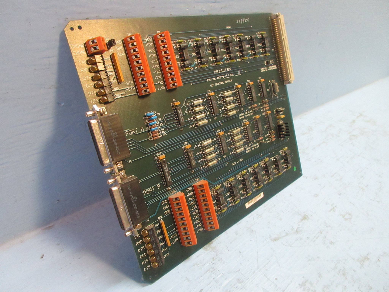 Measurex 053779-00 Rev B SCC Terminal Adapter Module PLC Revision B 05377900 (TK3821-1)