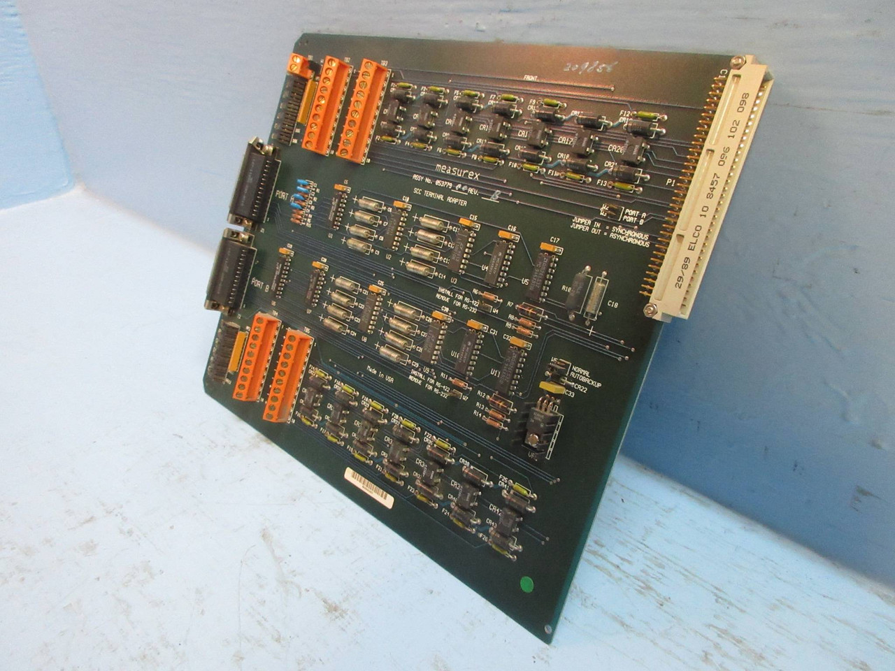 Measurex 053779-00 Rev B SCC Terminal Adapter Module PLC Revision B 05377900 (TK3821-1)