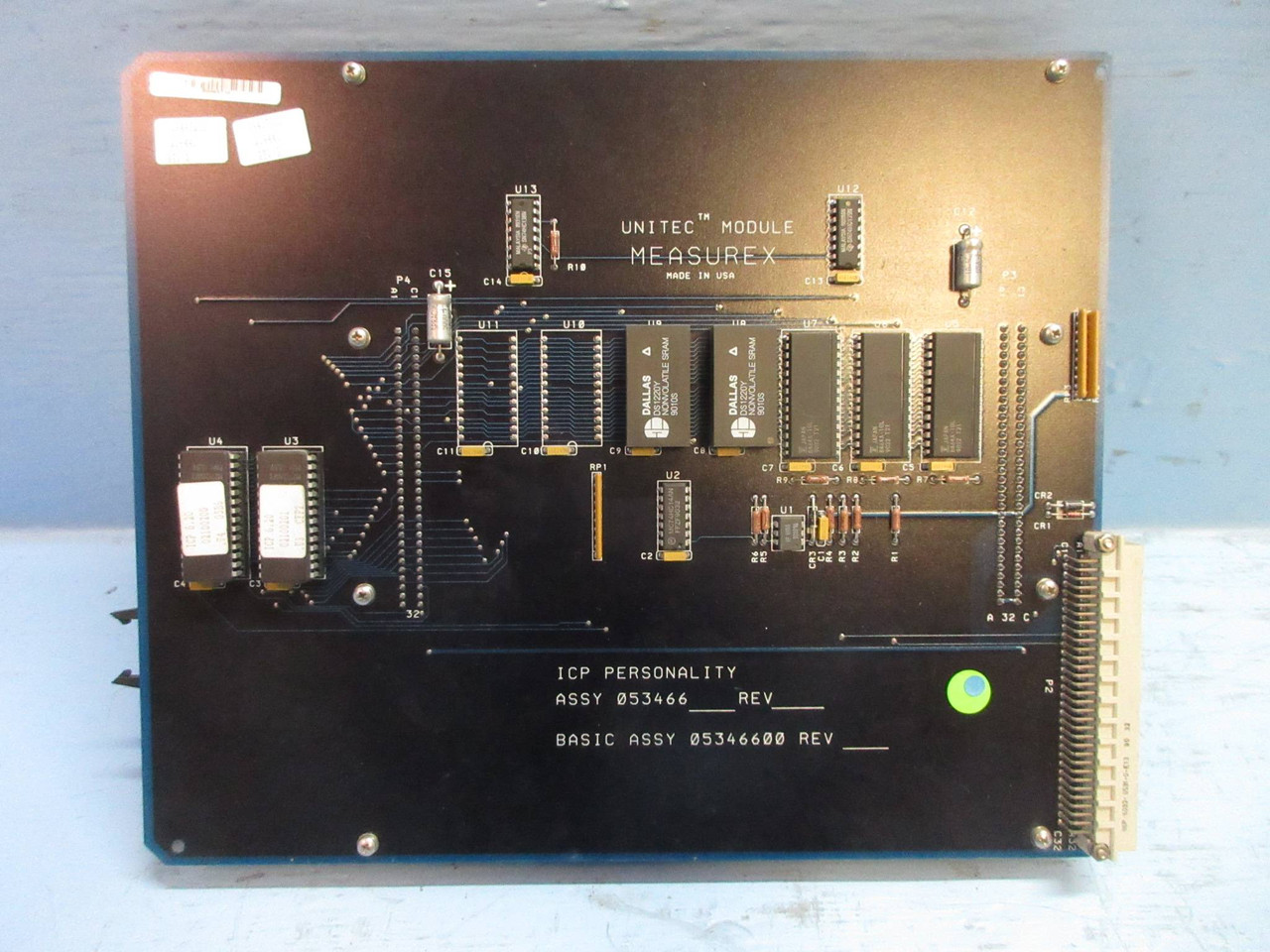 Measurex 053466-00 Rev B ICP Personality Module PLC Unitec 04345102 Rev A1 (TK3813-3)