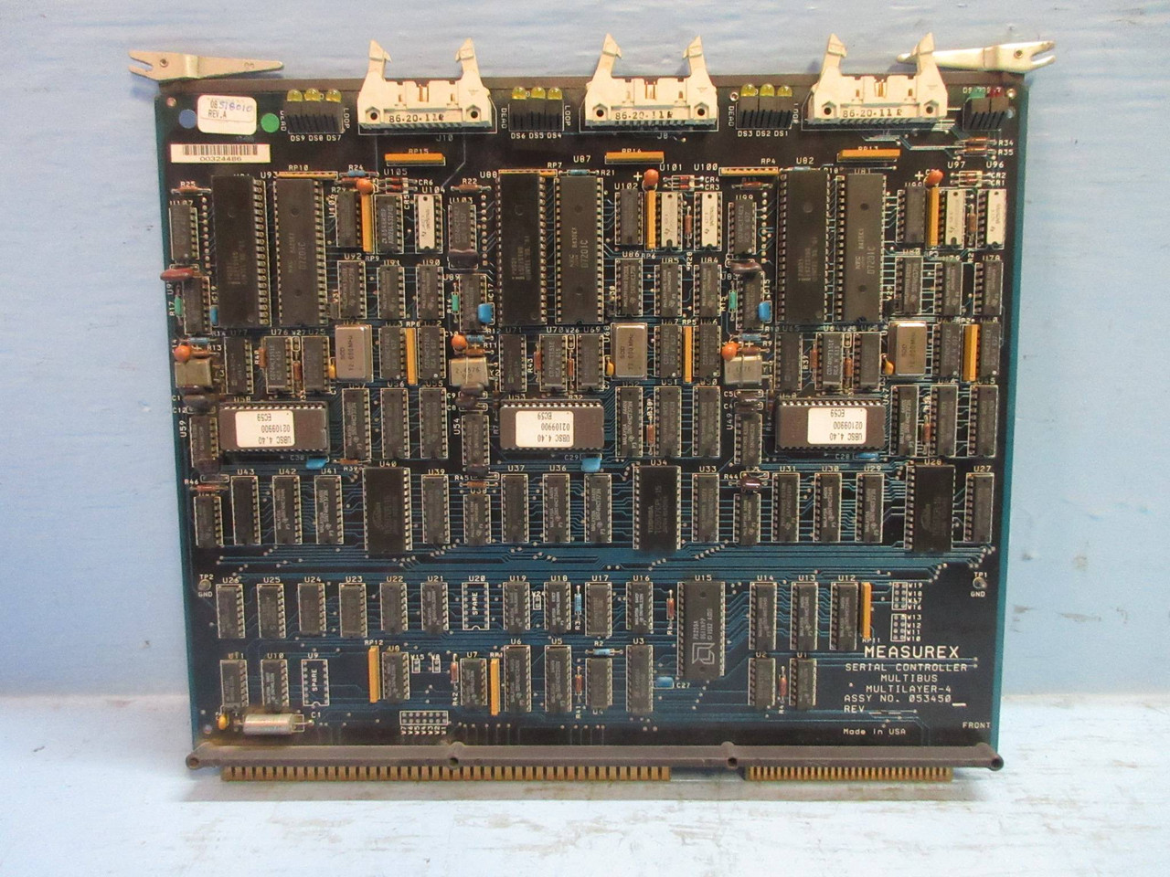 Measurex 05345001 Rev C Serial Controller Multibus Multilayer-4 Module PLC Board (TK3834-6)