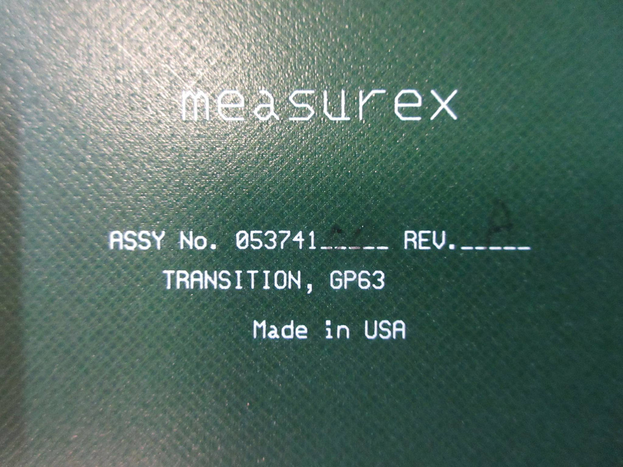 Measurex 05374100 Rev A GP63 Transition Module PLC Board 053741-00 Revision A (TK3840-4)