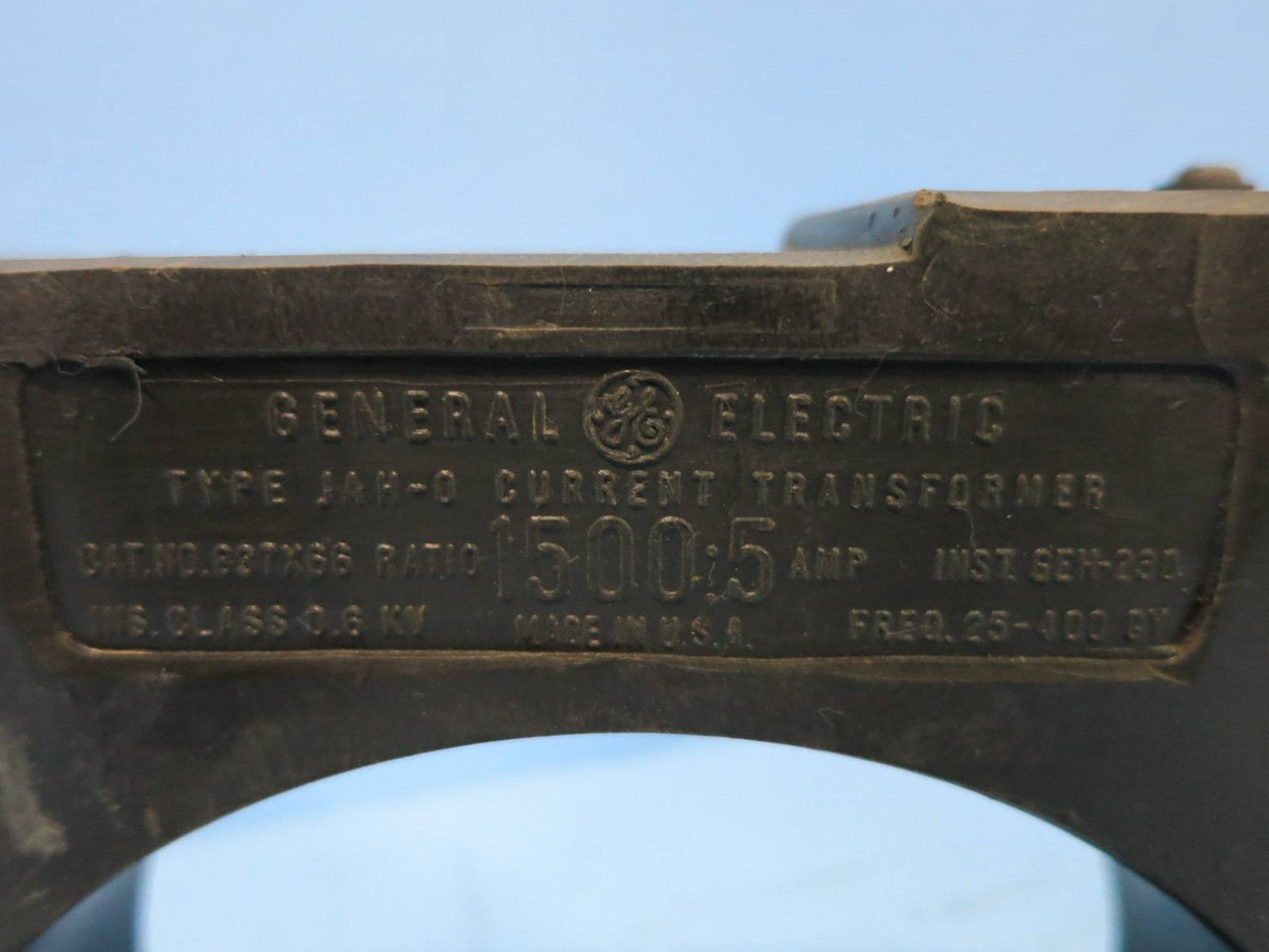 General Electric 837X66 Type JAH-0 CT Current Transformer Ratio 1500:5 Amp GE 5A (DW0722-16)