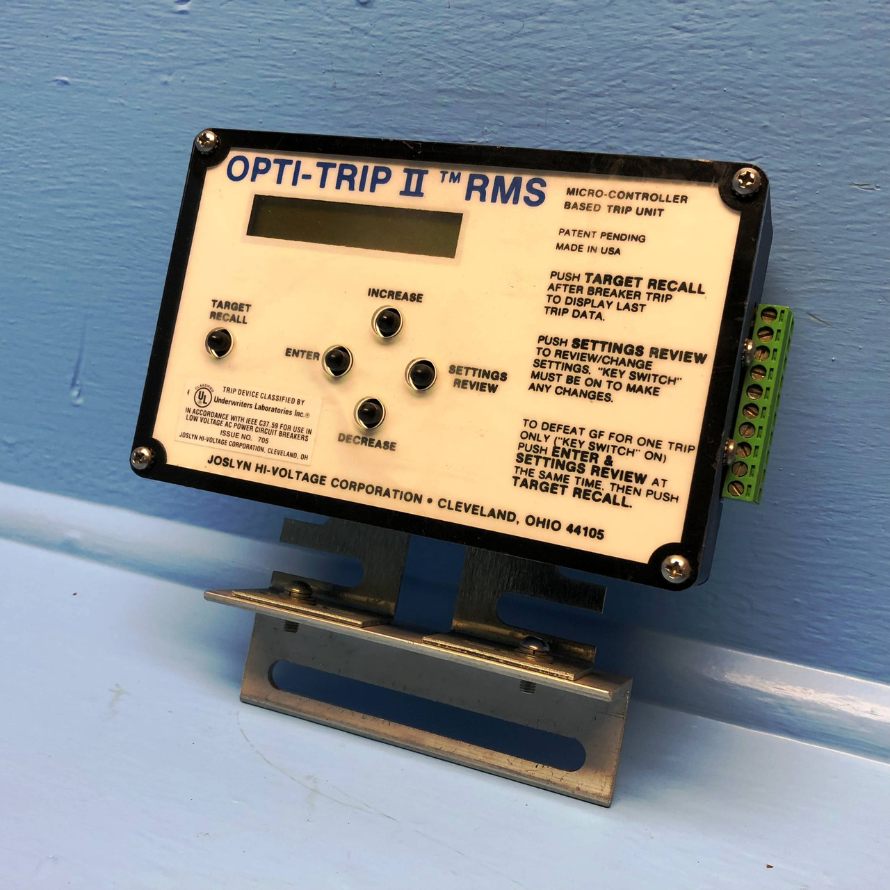 Joslyn Hi-Voltage Opti-Trip II RMS Trip Unit for ITE LV AC Power Circuit Breaker (EM2844-13)