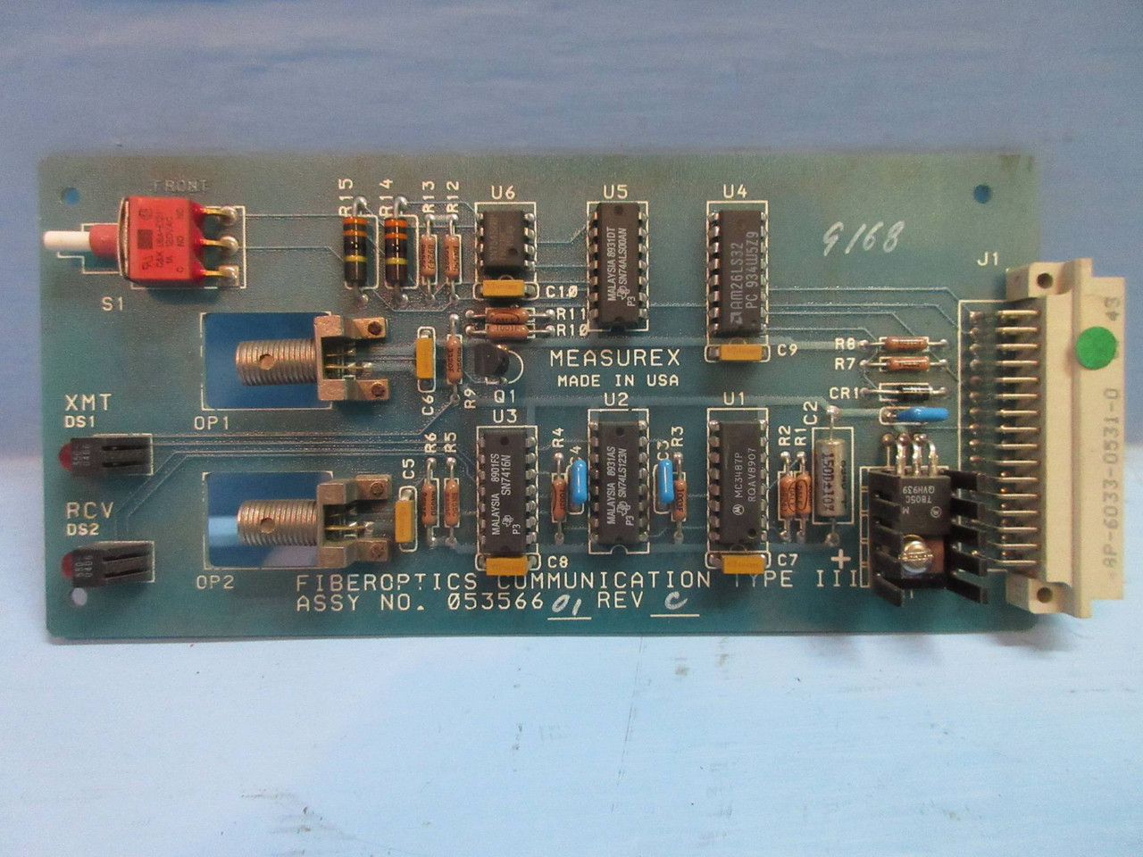 Measurex 05356601 Rev C Fiberoptics Communication Type III Module PLC Revision C (TK3882-2)