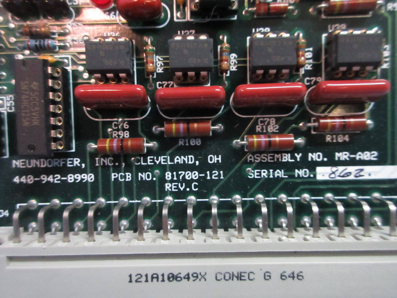Neundorfer 81700-121 Rev. C Circuit Board PCB PLC MR-A02 MicroRap Module (TK3920-1)