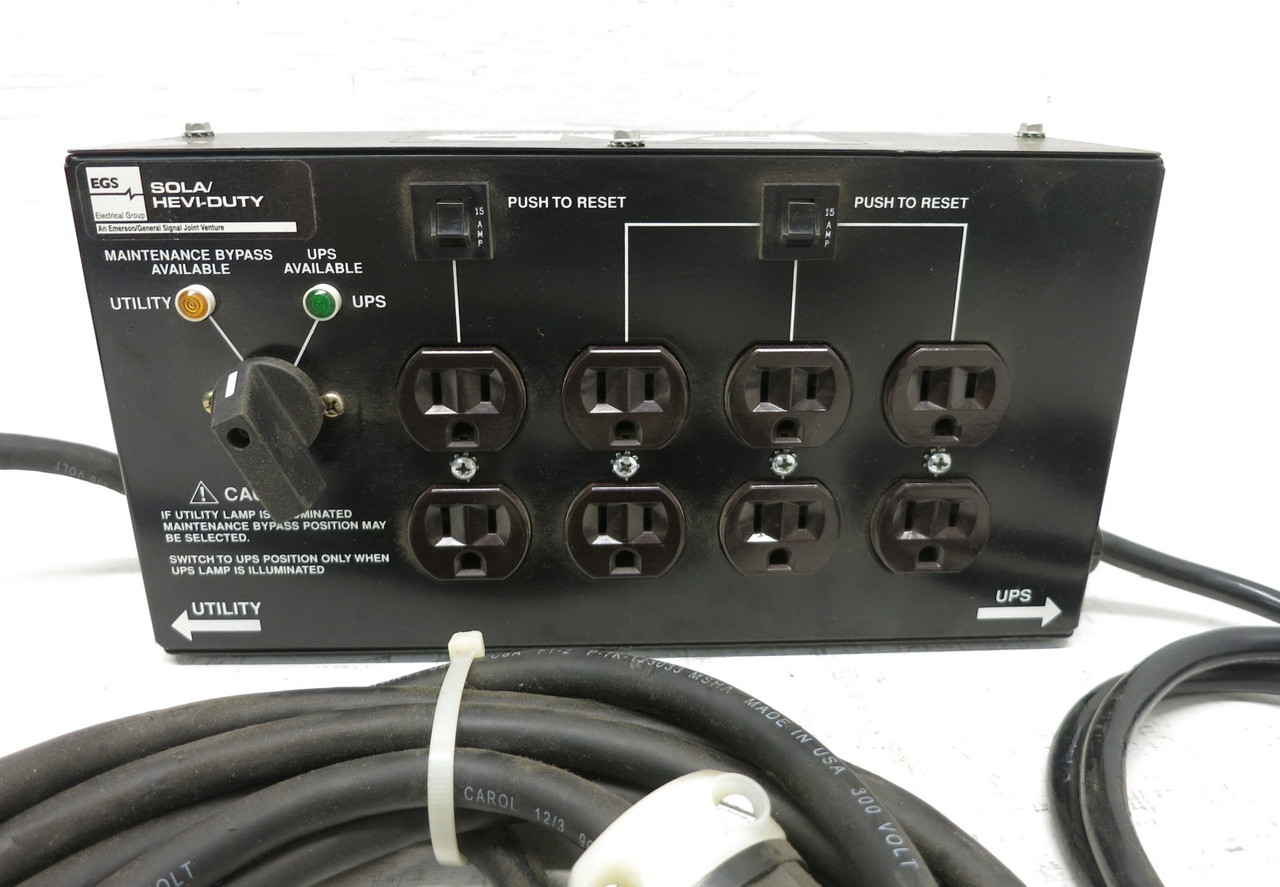 SOLA AD115A-9836 Power AC Distribution PAD Power Supply UPS 120V Hevi-Duty EGS (EBI3983-1)