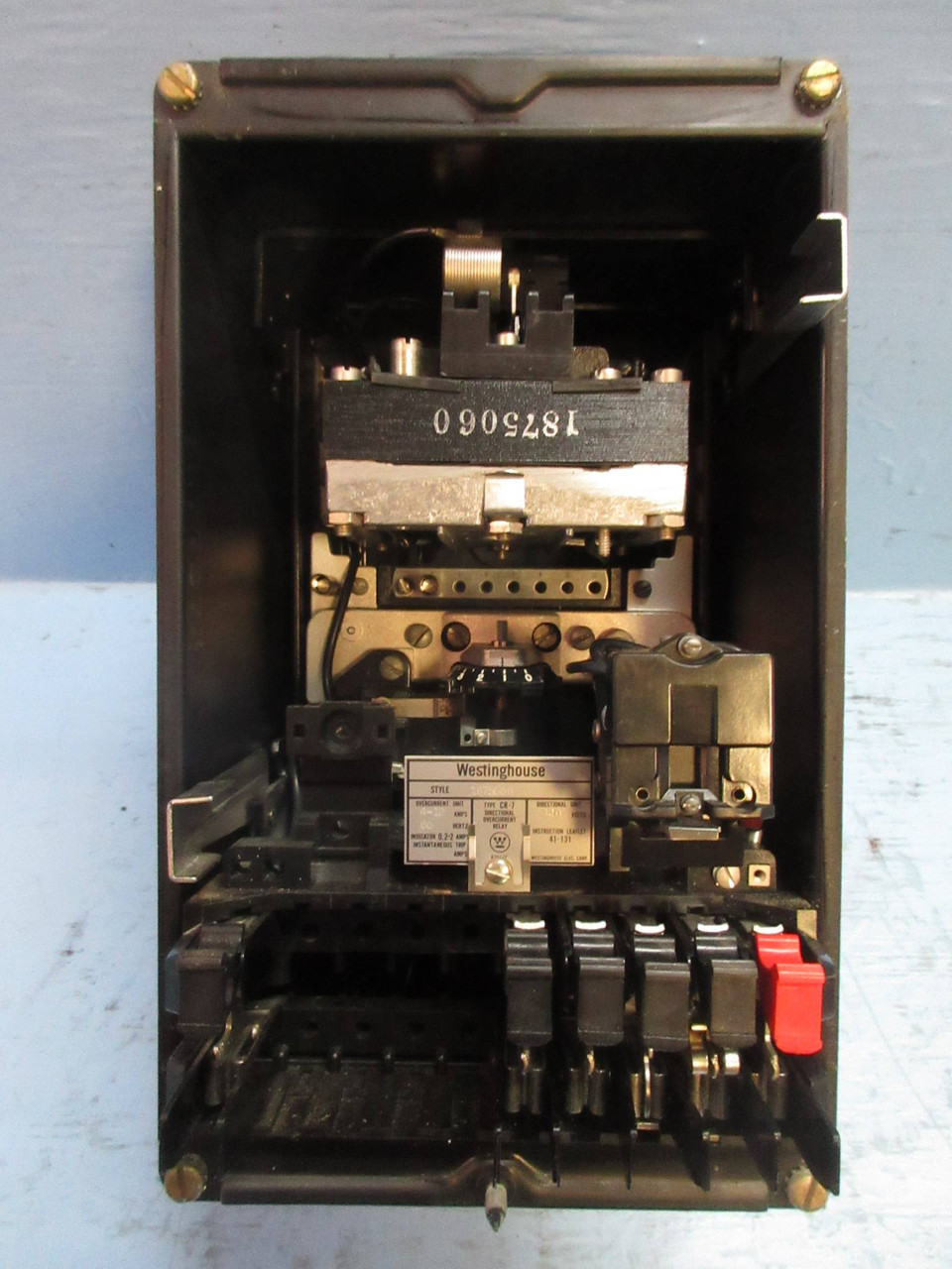 Westinghouse 1875568 Type CR-7 Directional Overcurrent Relay 60Hz 4-12 Amp 120V (TK3941-2)