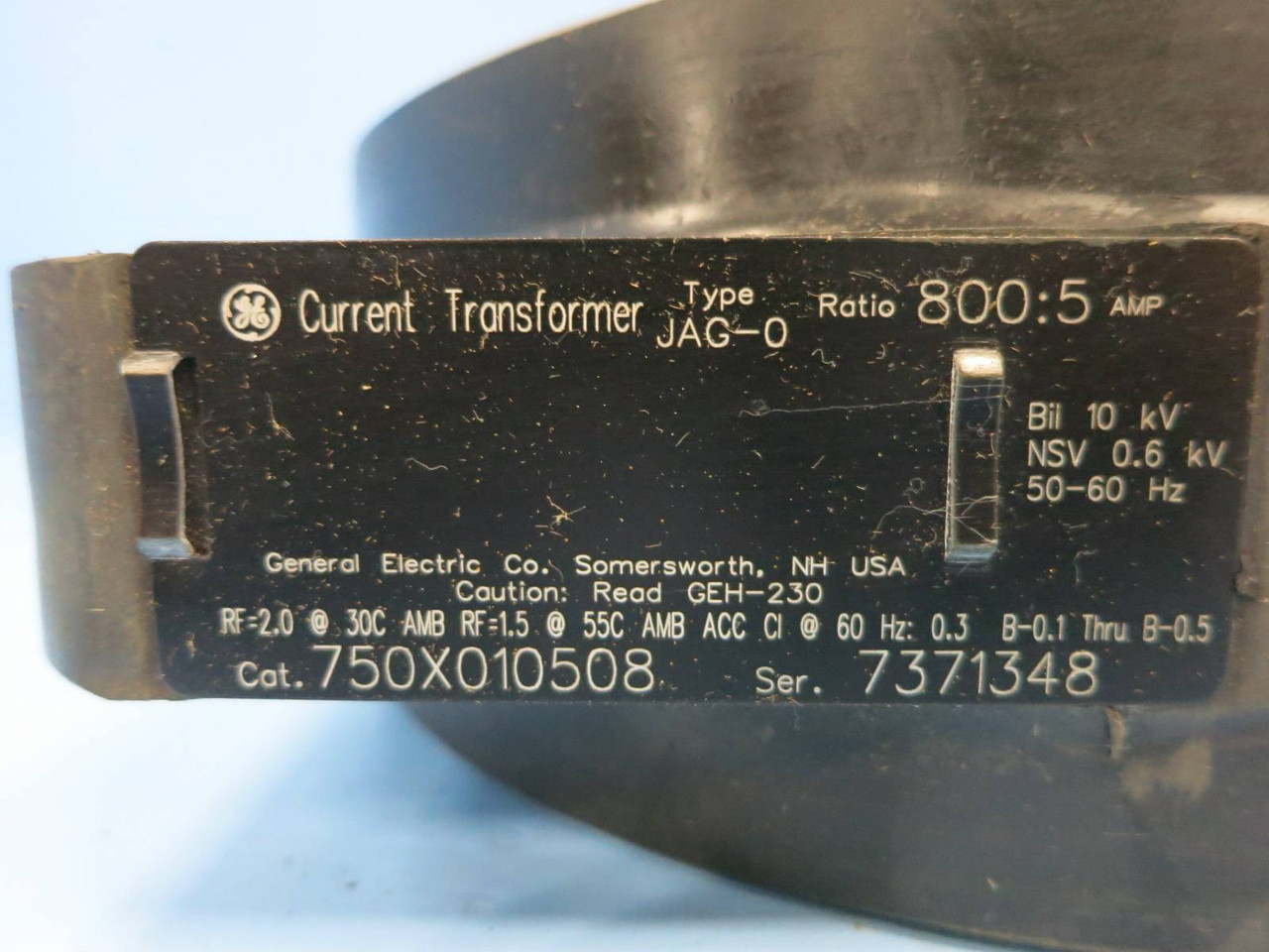 NEW GE 750X010508 Current Transformer Type JAG-0 Ratio 800:5 CT General Electric (DW0806-3)