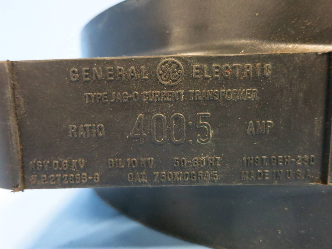 GE 750X10G505 Current Transformer Type JAG-0 Ratio 400:5A CT General Electric (DW0804-3)