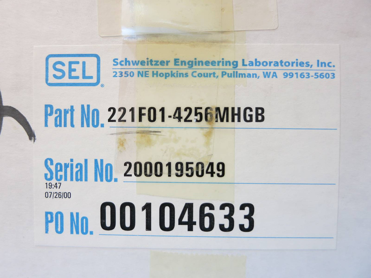 NEW Schweitzer Engineering SEL-221F Phase Distance Ground Relay SEL221F NIB (NP1965-1)
