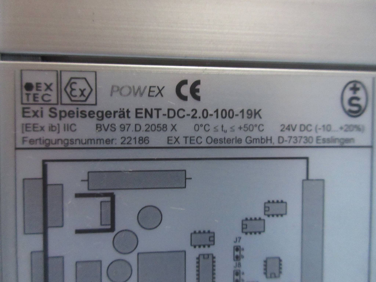 Ex-Tec Pow-Ex ENT-DC-2.0-100-19K Power Supply Module Exi Speisegerat ENT-DC (TK4044-1)