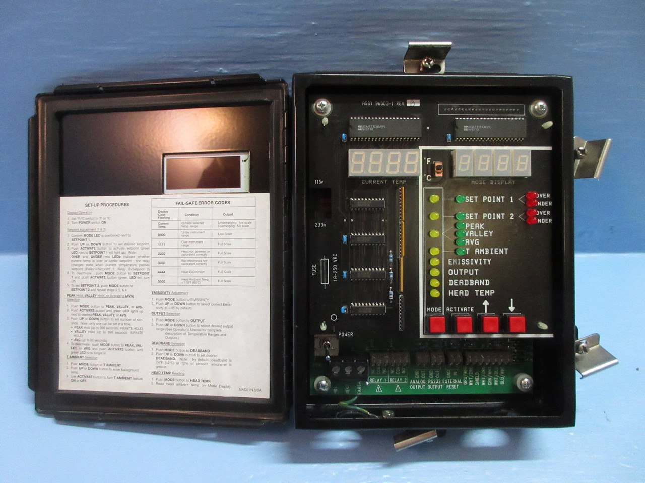 Raytek RAYT4BALT Thermalert IV Temperature Controller Sensor Monitor 115/230V (TK4041-4)