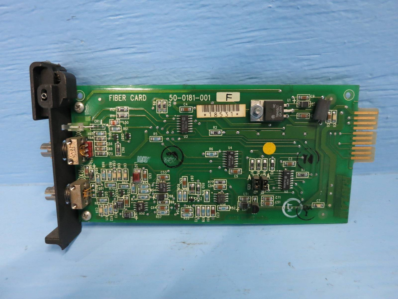 Image of Raylan 50-0181-001 Rev F PLC PCB Board Module Fiber Card 500181001-F