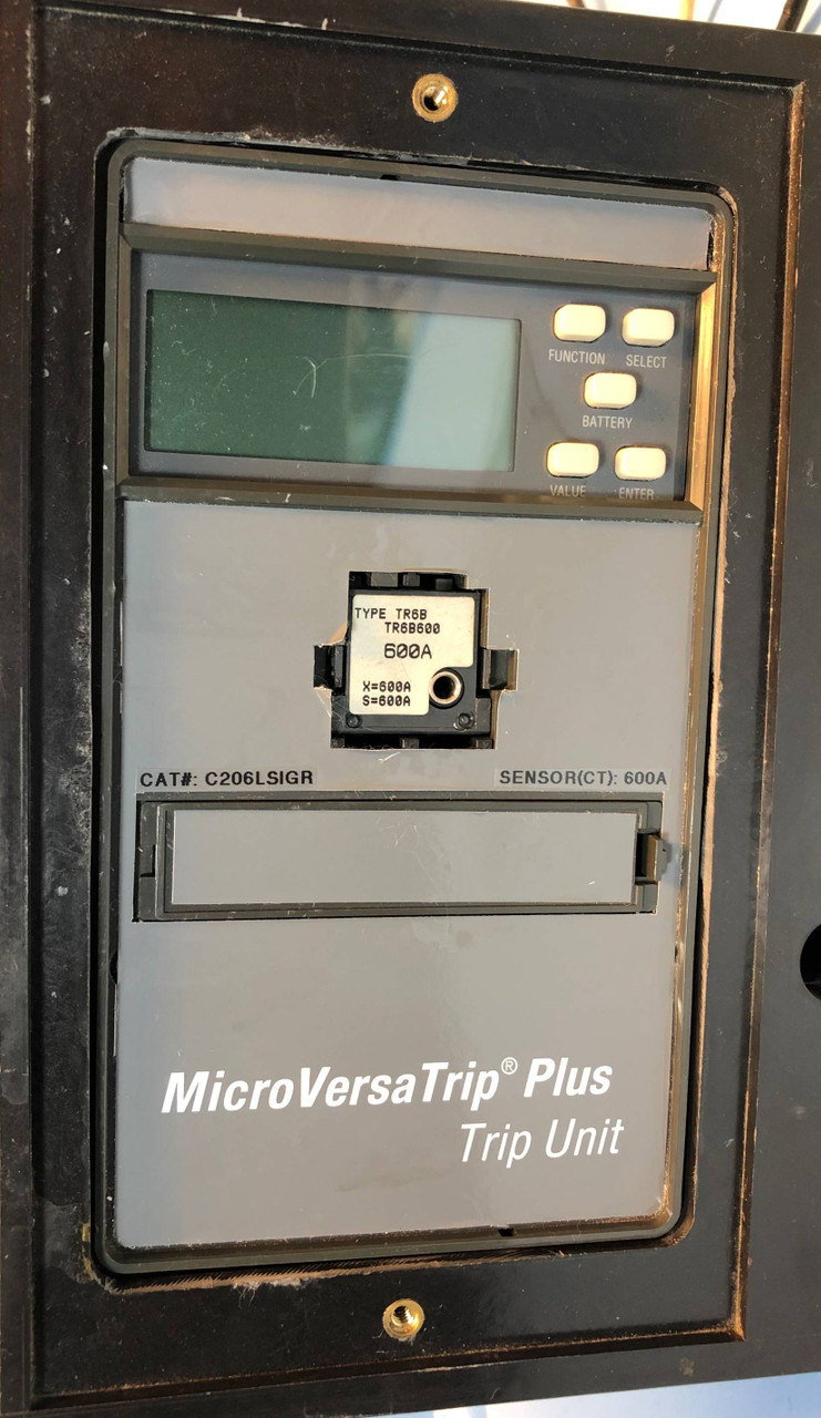 GE THJ9VF26 600 Amp LSIG Breaker C206LSIGR 600A Trip/Plug TR6B General Electric (EM2927-1)