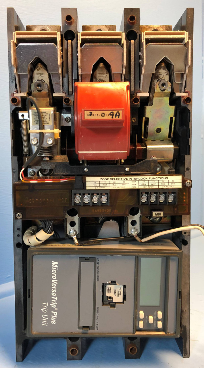 GE THJ9VF26 600 Amp LSIG Breaker C206LSIGR 600A Trip/Plug TR6B General Electric (EM2927-1)