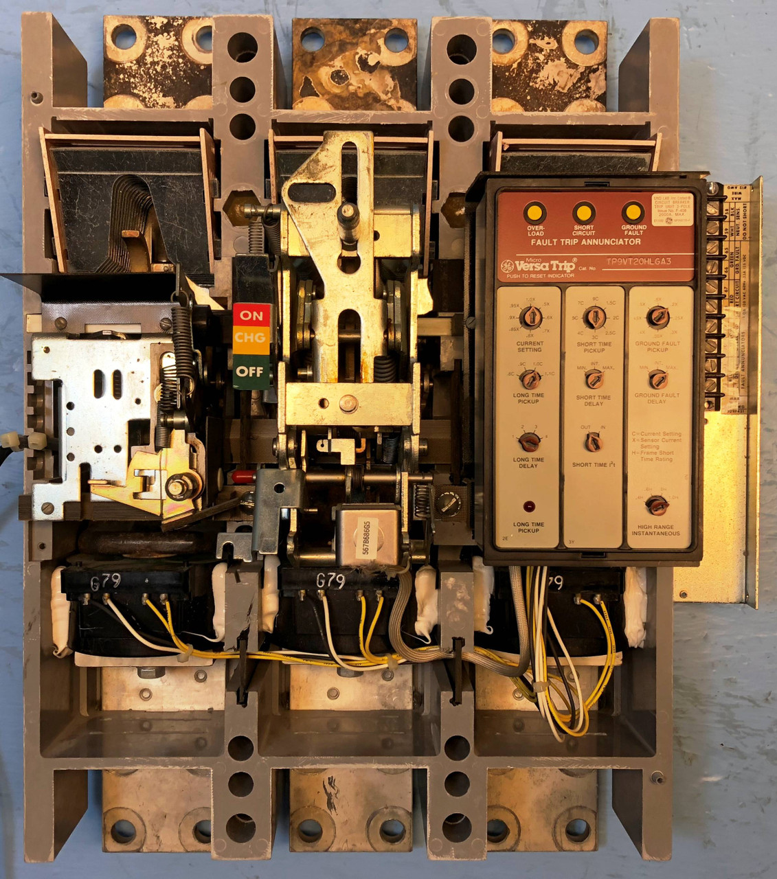 GE TPVVF6620H 2000A Power Break LSIG Breaker w/ Aux 2000 Amp TPVVF6620 H 3P (EM2934-2)