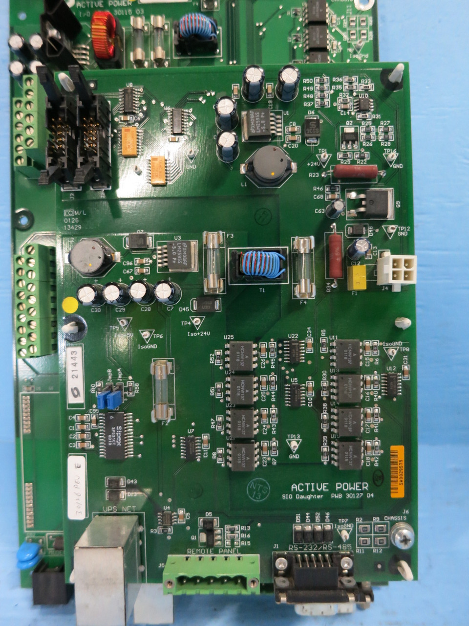 Active Power System I/O 30115-03 w SIO Daughter PWB 30127-04 PCB 30126 30114 (DW0901-2)