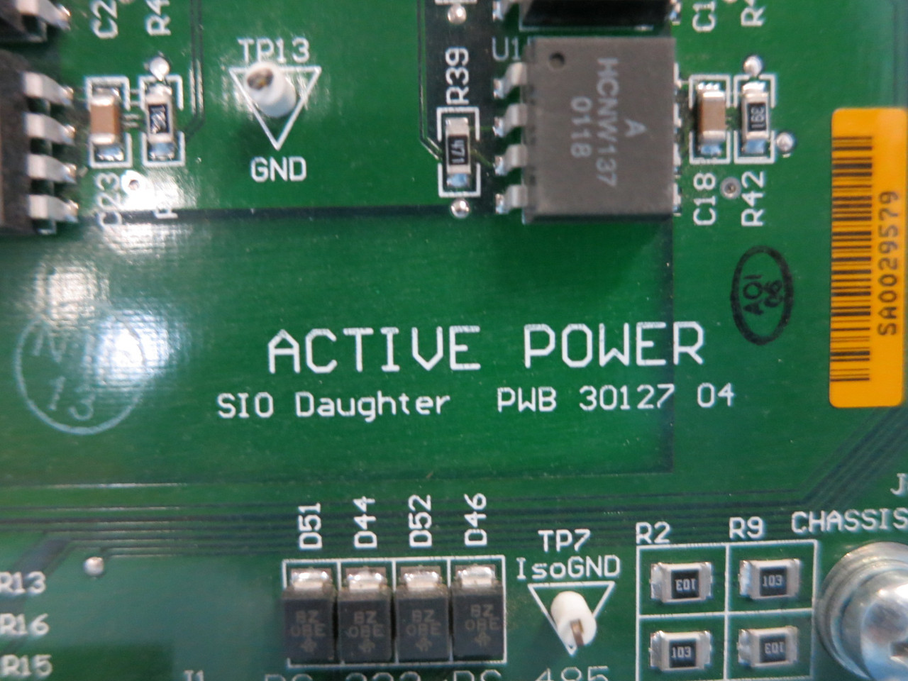 Active Power System I/O 30115-03 w SIO Daughter PWB 30127-04 PCB 30126 30114 (DW0901-2)