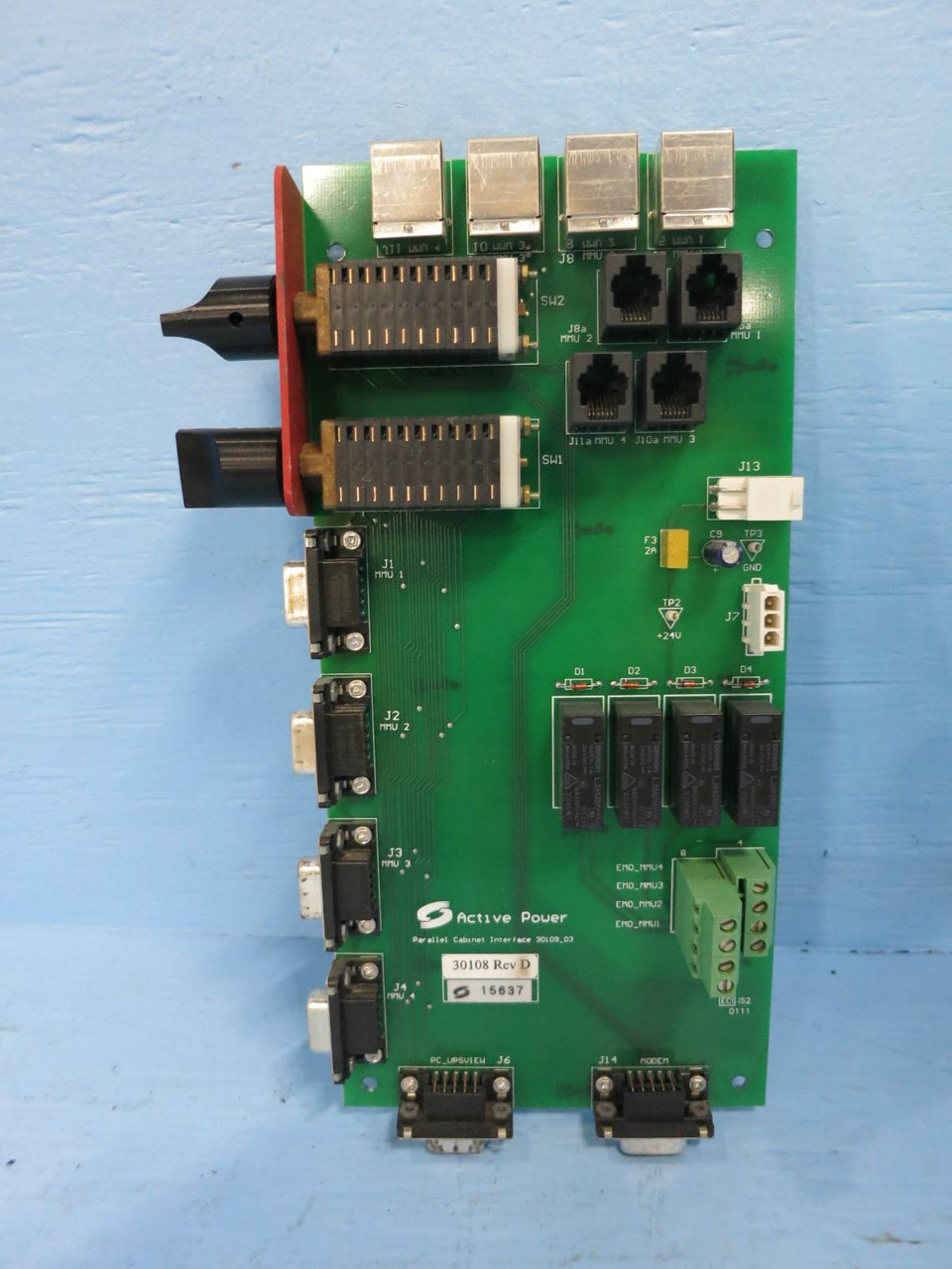 Active Power 30109_03 Parallel Cabinet Interface Board 30108 PCB AP PWB Rev D (DW0900-1)