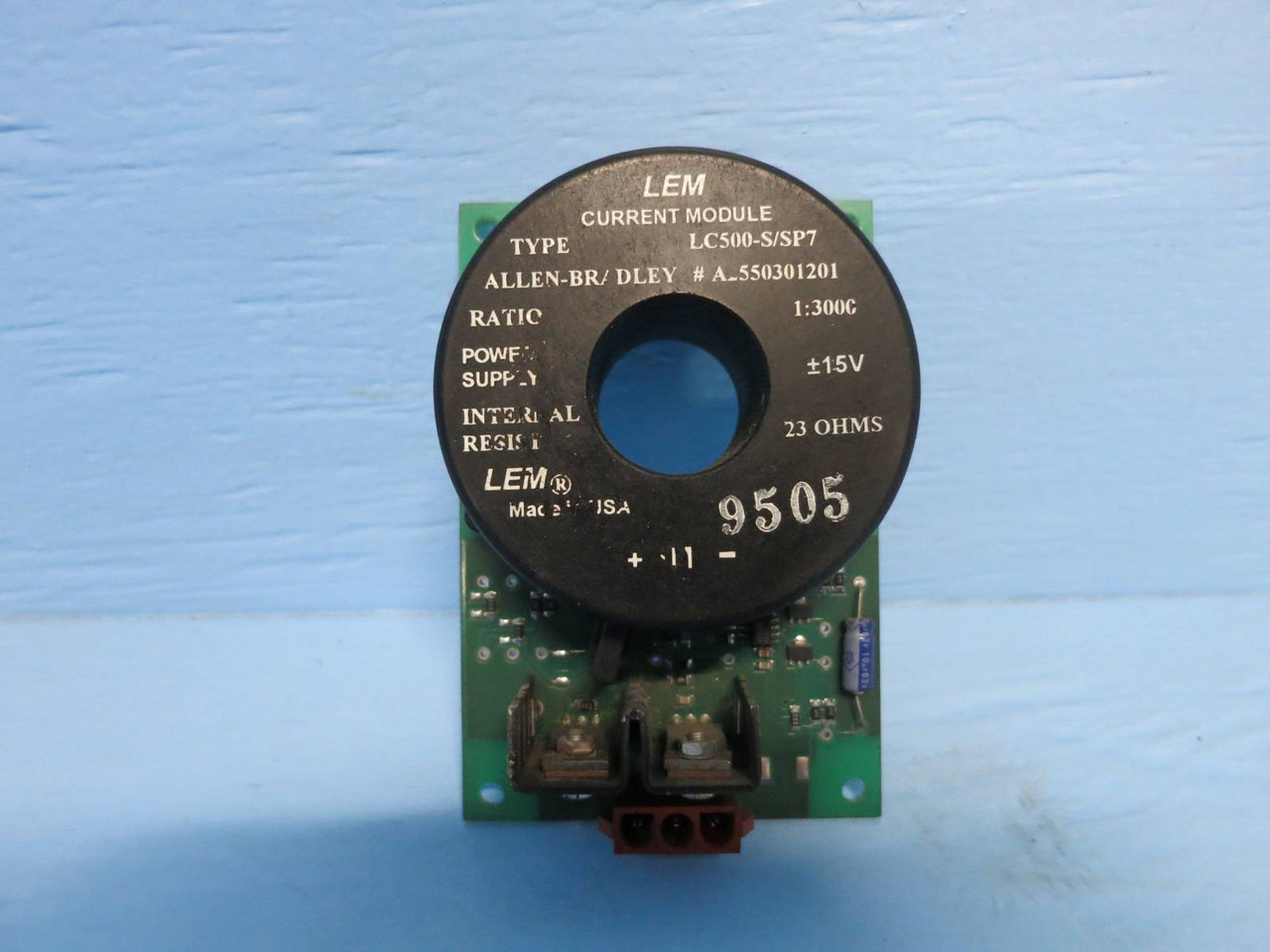 Allen Bradley/LEM LC500-S/SP7 Current Module Ratio 1:3000 A2550301201 15V (DW0915-1)
