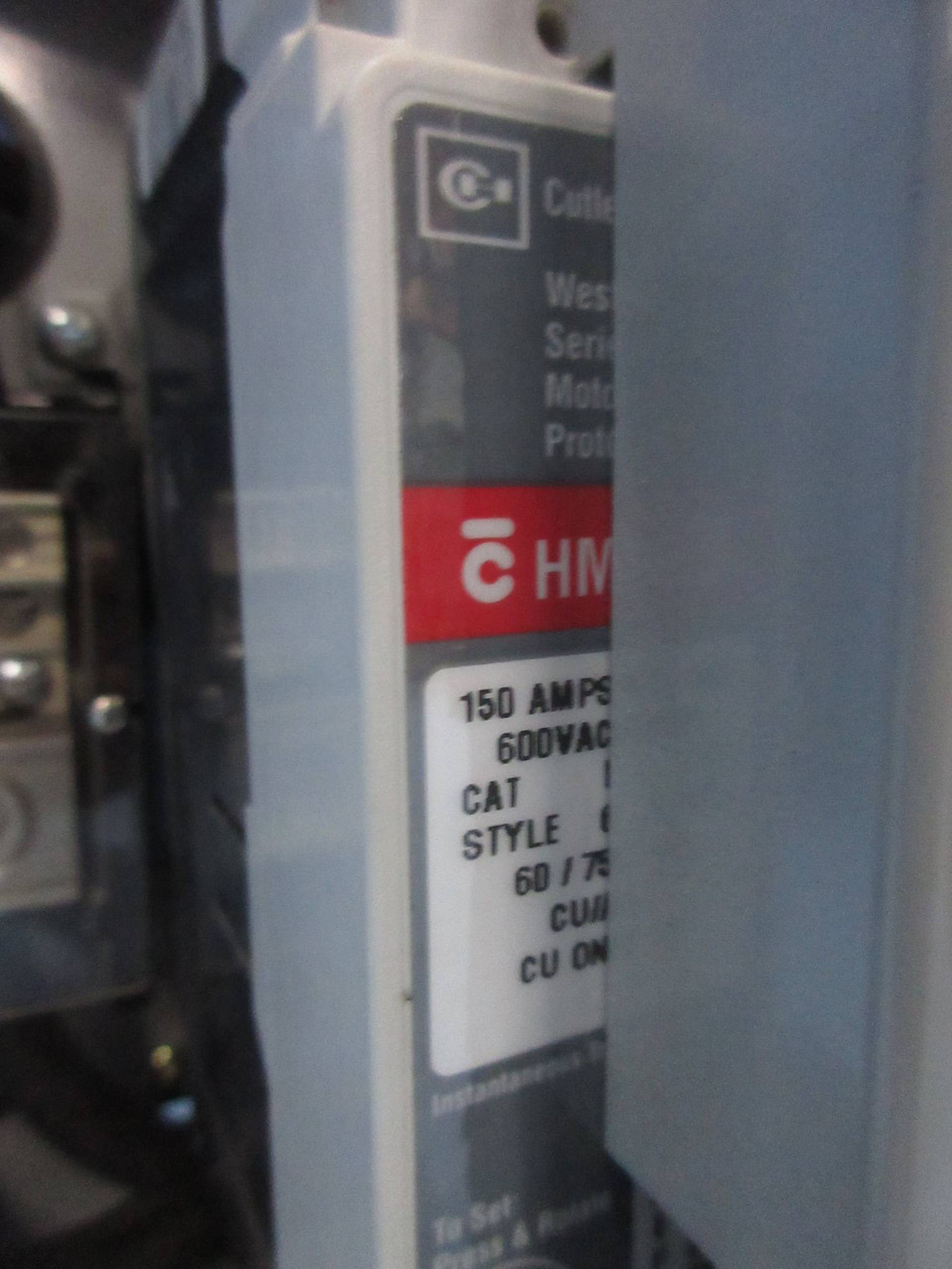 GE 8000 Size 4 Starter 150 Amp Breaker Type 30" MCC Bucket HMCP CR306F0 150A (TK4195-12)