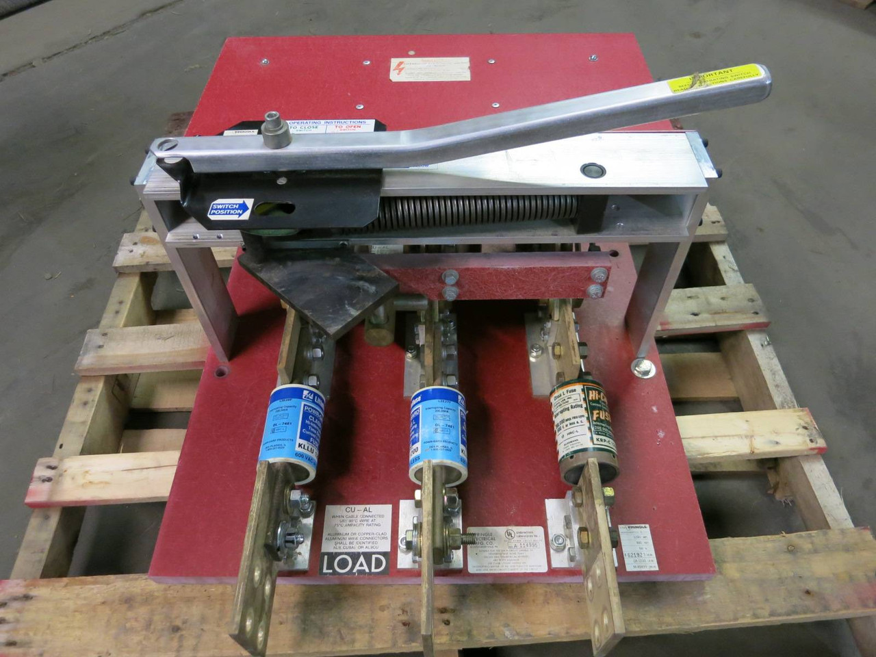 Pringle QA-1233 1200A 480V Bolted Pressure Contact Switch 1200 Amp A Amps QA1233 (PM2876-2)