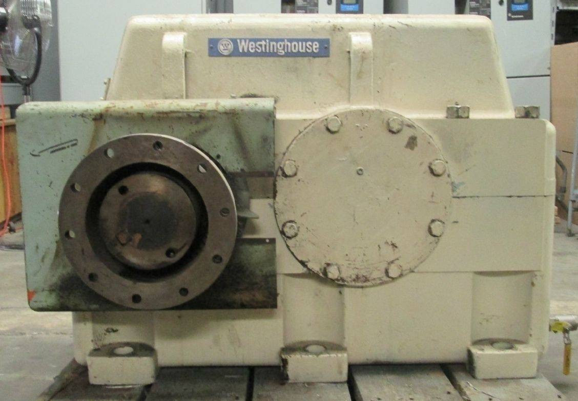 Westinghouse Nuttall S18F 600 HP 77/28 Ratio 343 RPM Gear Reducer 80R18959 (EBI3299-1)