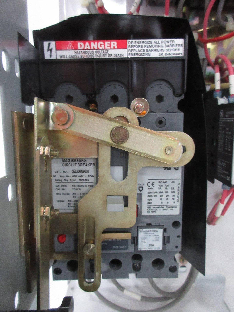 General Electric GE 8000 24" Reversing Size 1 Starter 20 Amp Breaker MCC Bucket (TK4224-2)