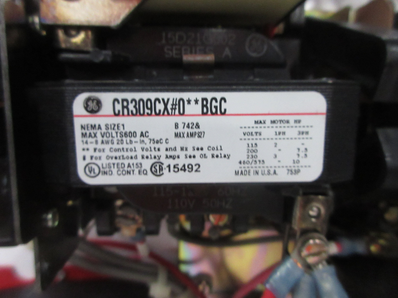 General Electric GE 8000 24" Reversing Size 1 Starter 7 Amp Breaker MCC Bucket (TK4223-4)
