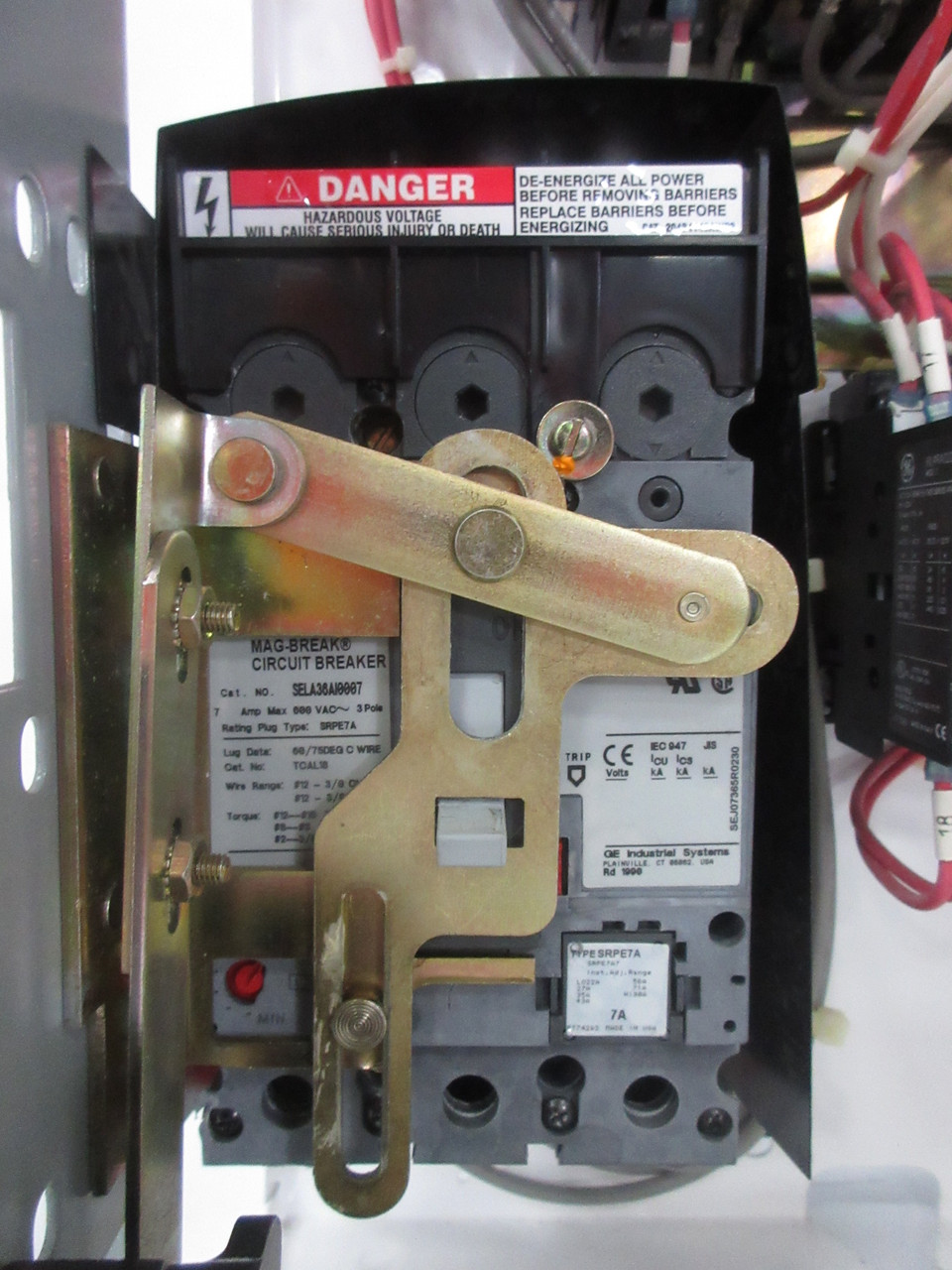 General Electric GE 8000 24" Reversing Size 1 Starter 7 Amp Breaker MCC Bucket (TK4223-4)