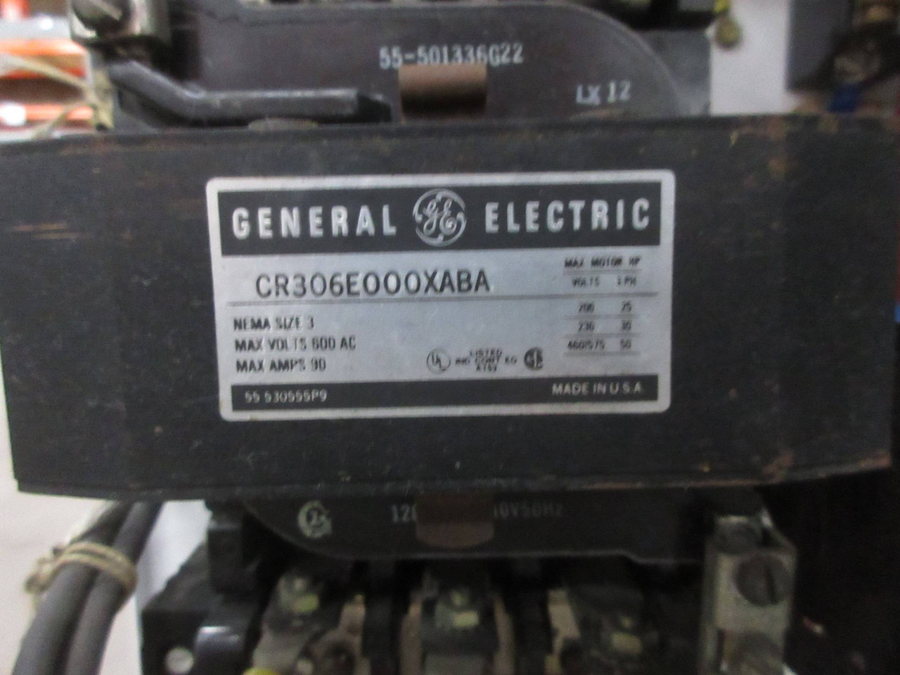 General Electric GE 8000 Size 3 Reversing Starter 50 Amp Breaker 42" MCC Bucket (TK4202-2)