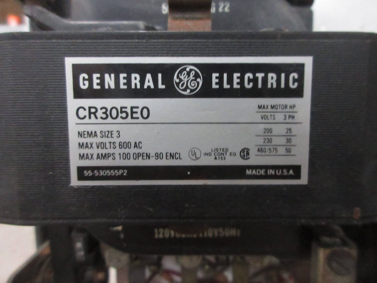 General Electric GE 8000 Size 3 Reversing Starter 50 Amp Breaker 42" MCC Bucket (TK4202-2)