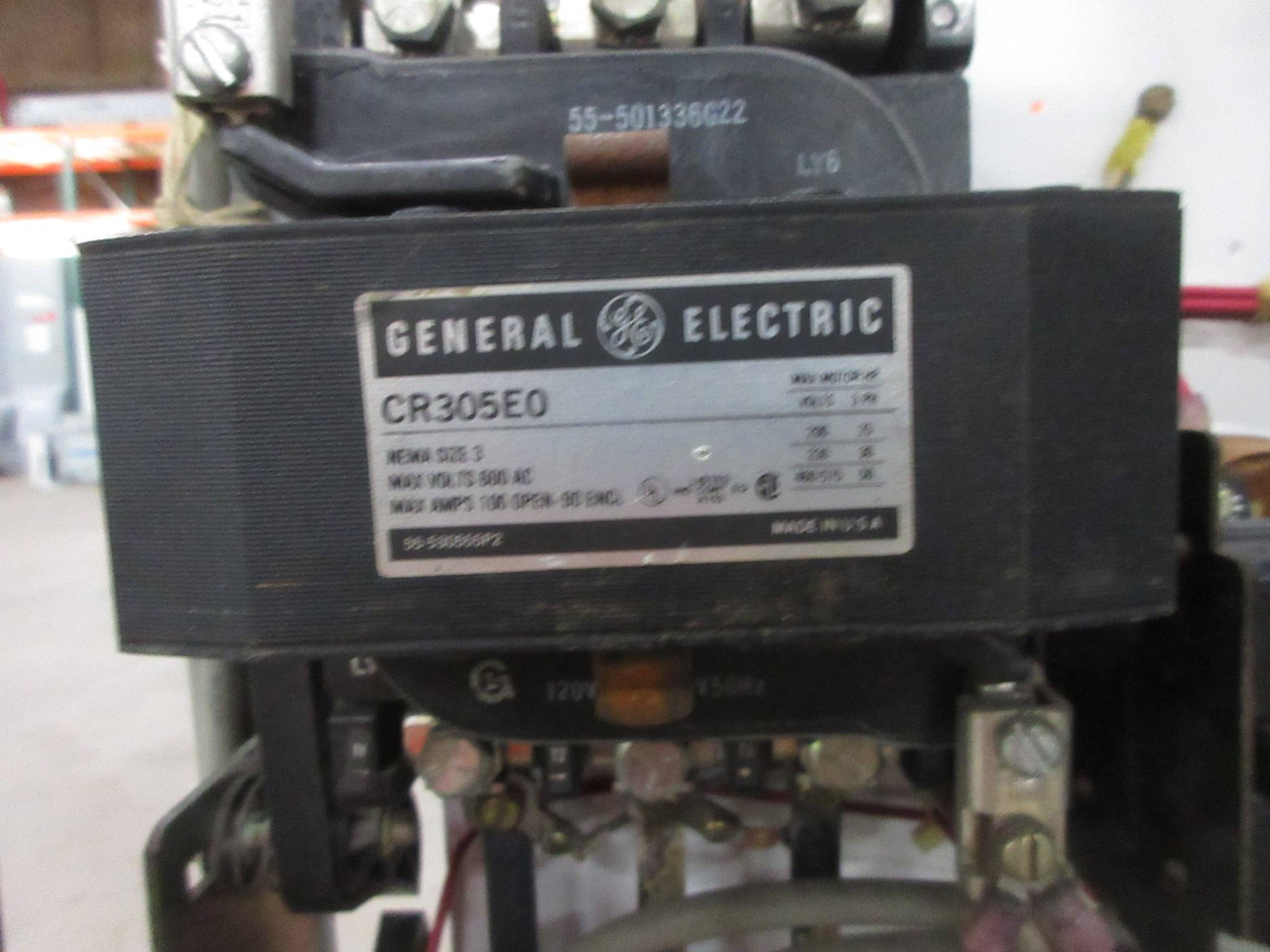 General Electric GE 8000 Size 3 Reversing Starter 100 Amp Breaker 42" MCC Bucket (TK4203-10)