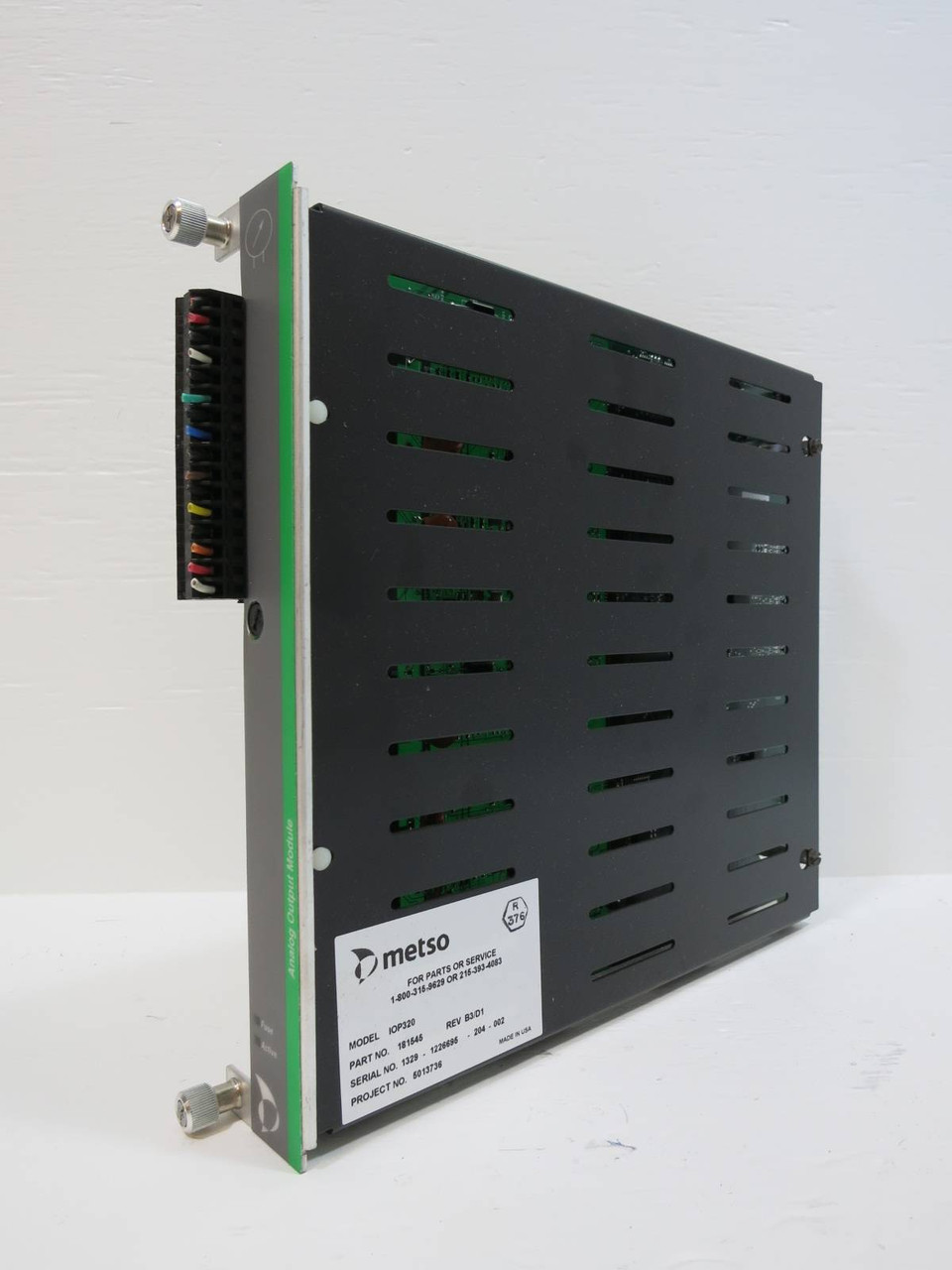 Image of Valmet Metso Automation IOP320 181545 Rev B3/D1 Analog Output Module PLC IOP 320